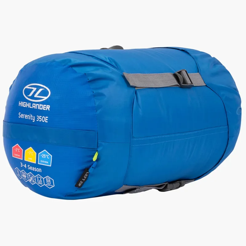 Highlander Serenity 350 Envelope Sleeping Bag in Blue-4